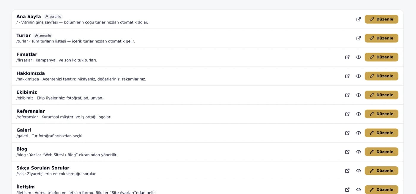 BookOps web sitesi yönetim ekranı